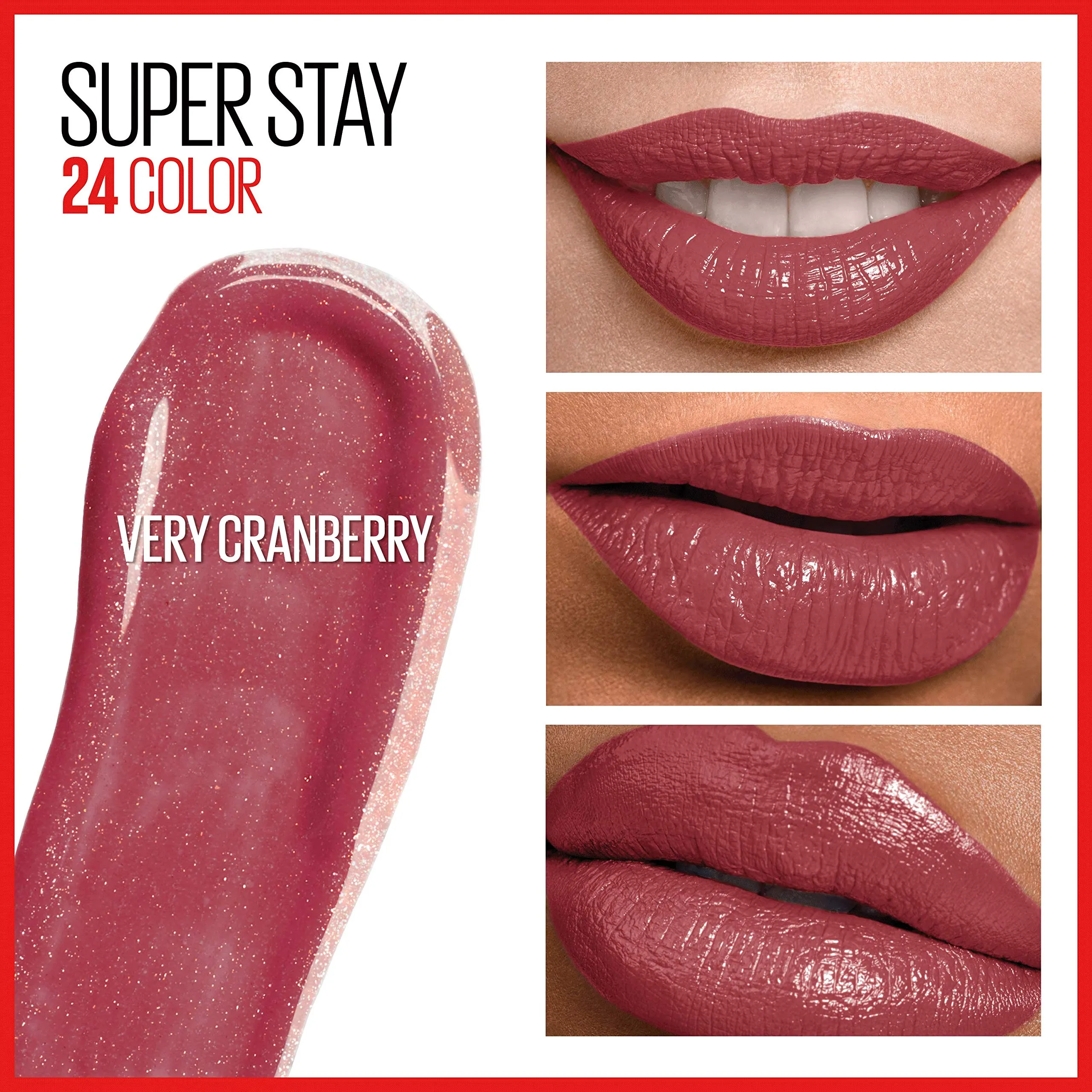Maybelline Super Stay 24 2-Step Long Lasting Liquid Lipstick Color 100 Very Cranberry