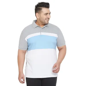 Men Plus Size Juno Colorblock Polo Tshirt