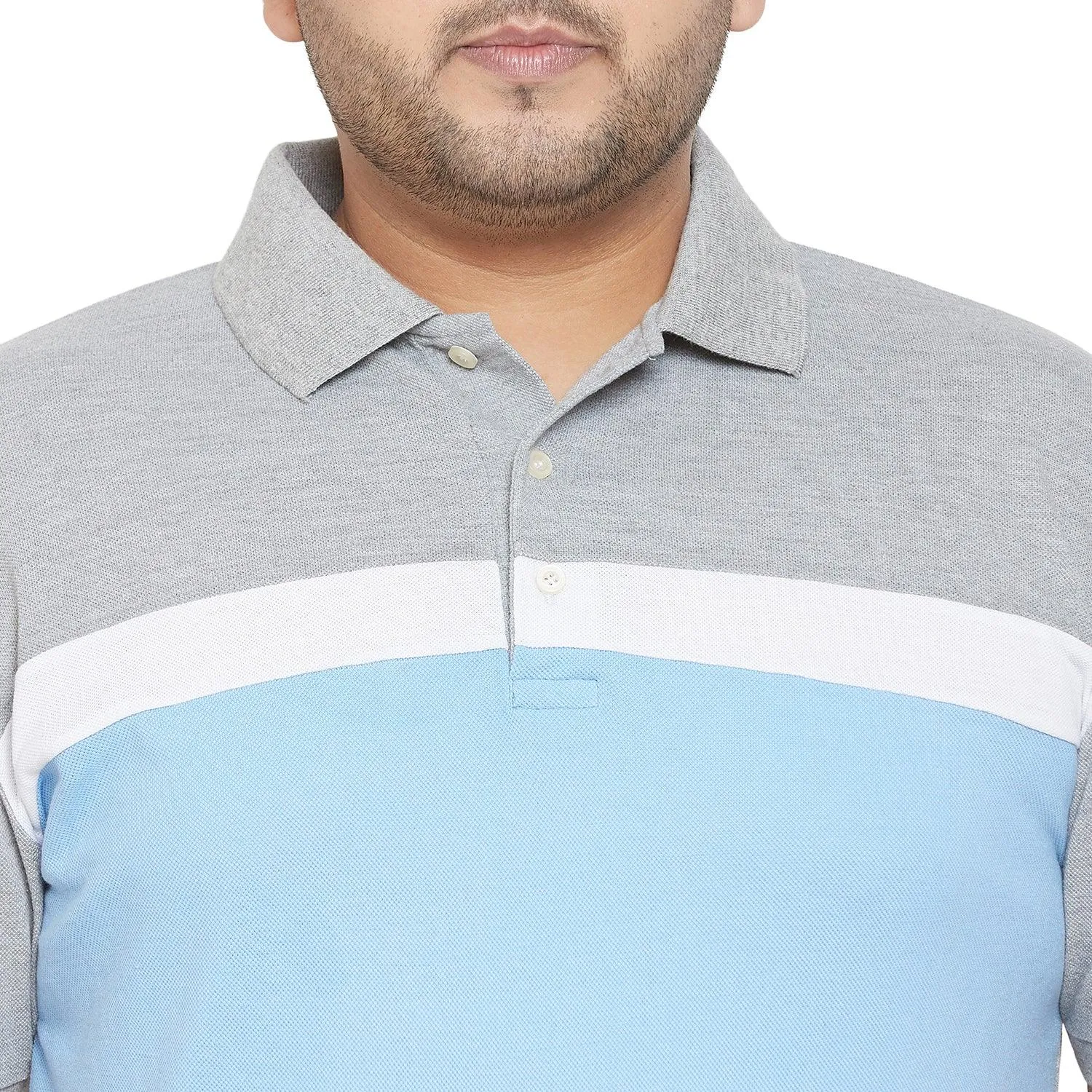 Men Plus Size Juno Colorblock Polo Tshirt