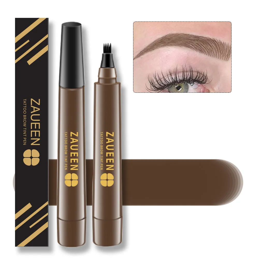 Microblading Eyebrow Pen: Waterproof, Long-Lasting, Black-Brown Brow Pencil