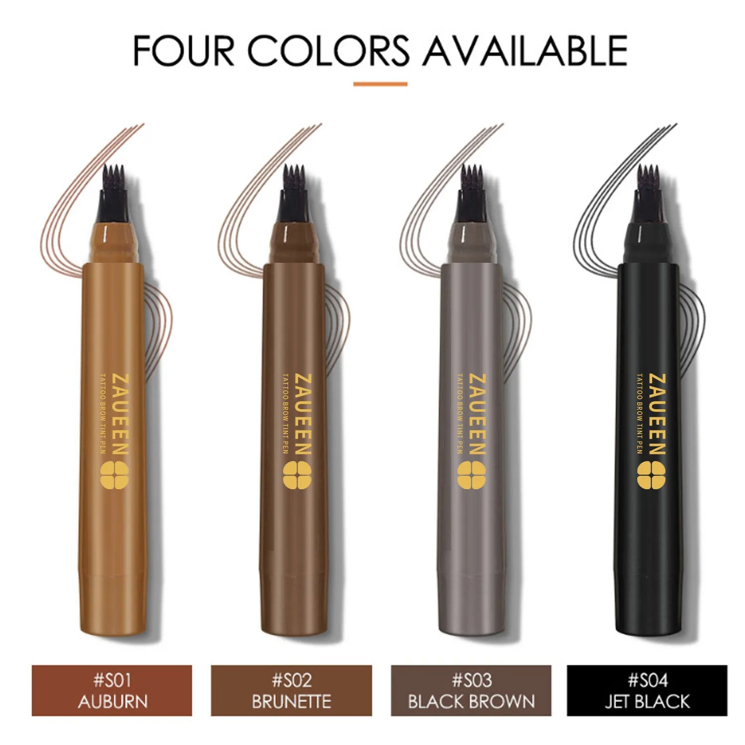 Microblading Eyebrow Pen: Waterproof, Long-Lasting, Black-Brown Brow Pencil