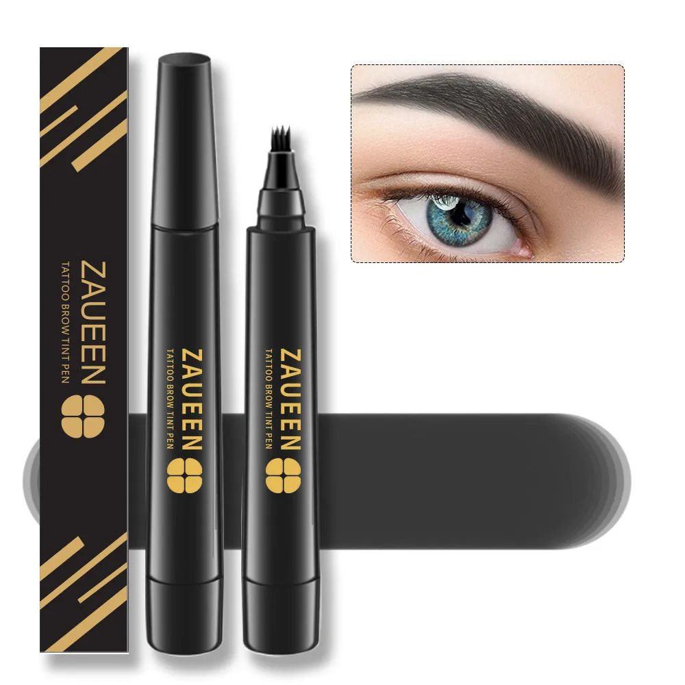 Microblading Eyebrow Pen: Waterproof, Long-Lasting, Black-Brown Brow Pencil