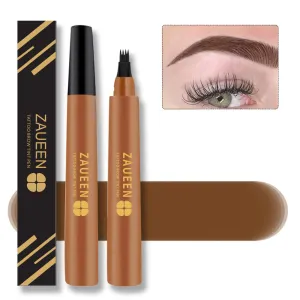 Microblading Eyebrow Pen: Waterproof, Long-Lasting, Black-Brown Brow Pencil