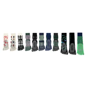Mid Calf Pilates Yoga Non-Slip Professional Split Finger Sports Five Finger Socks