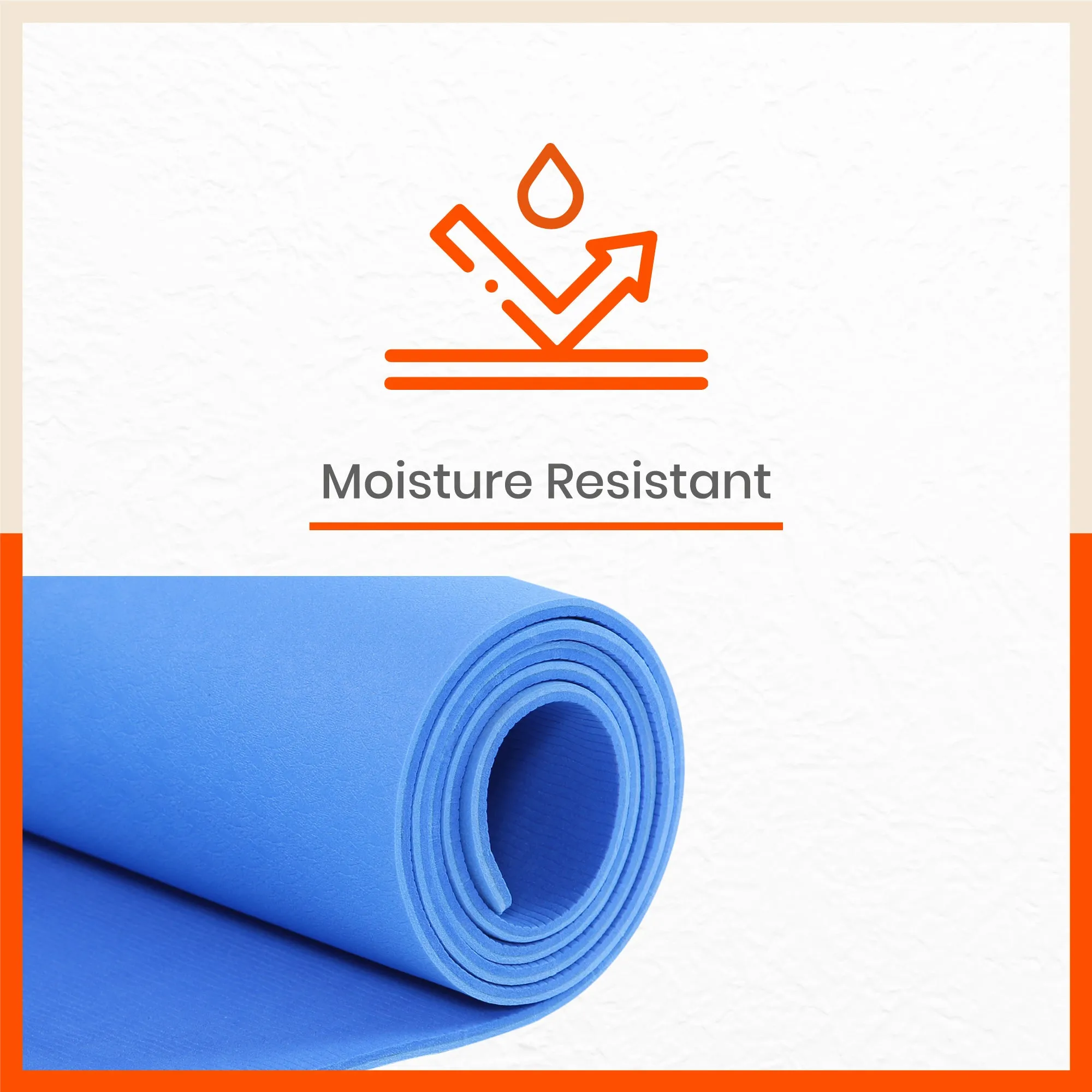 Moksh Premium Yoga Mat | Ink Blue & Sky Blue (Size: 24” x 72” Thickness: 6mm)
