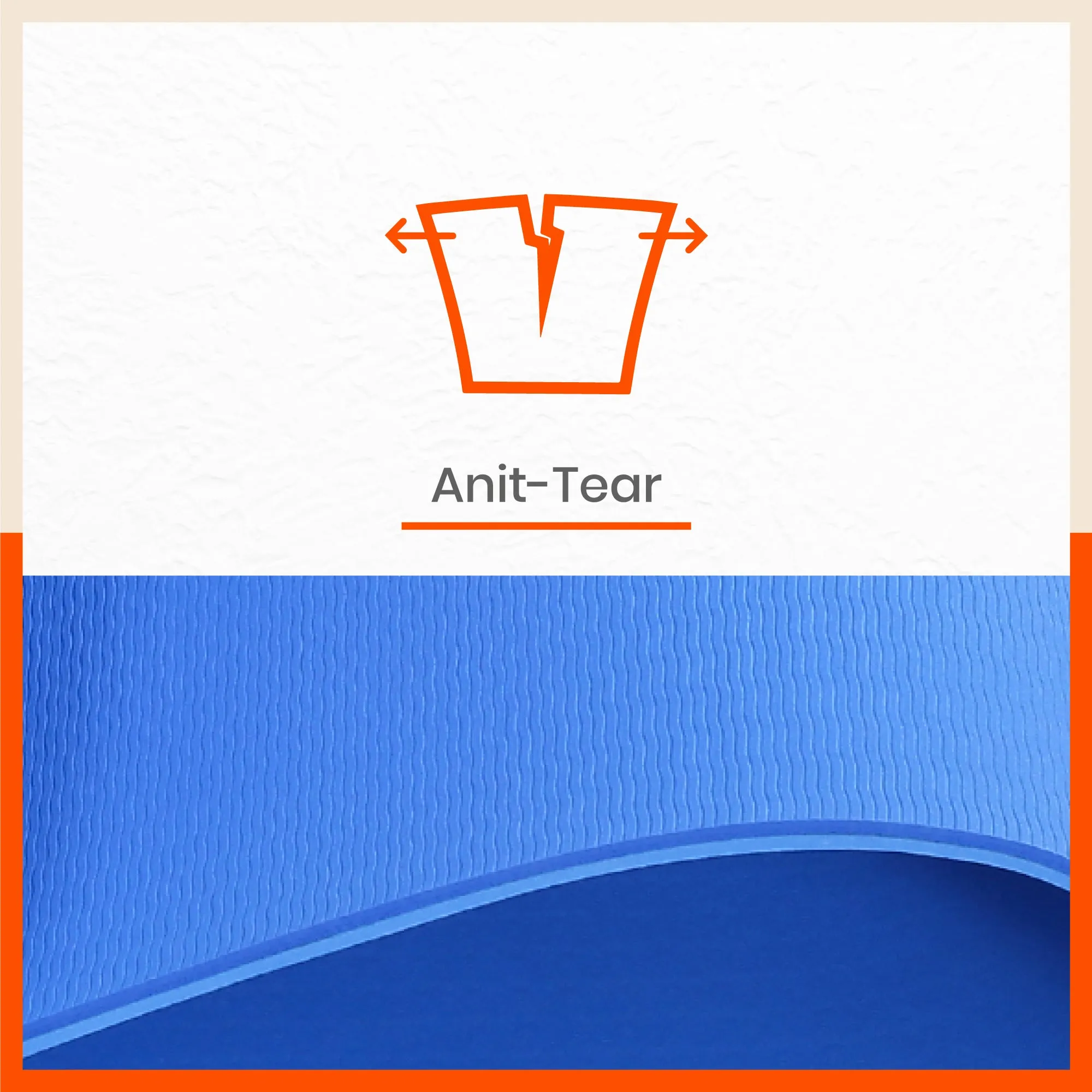 Moksh Premium Yoga Mat | Ink Blue & Sky Blue (Size: 24” x 72” Thickness: 6mm)