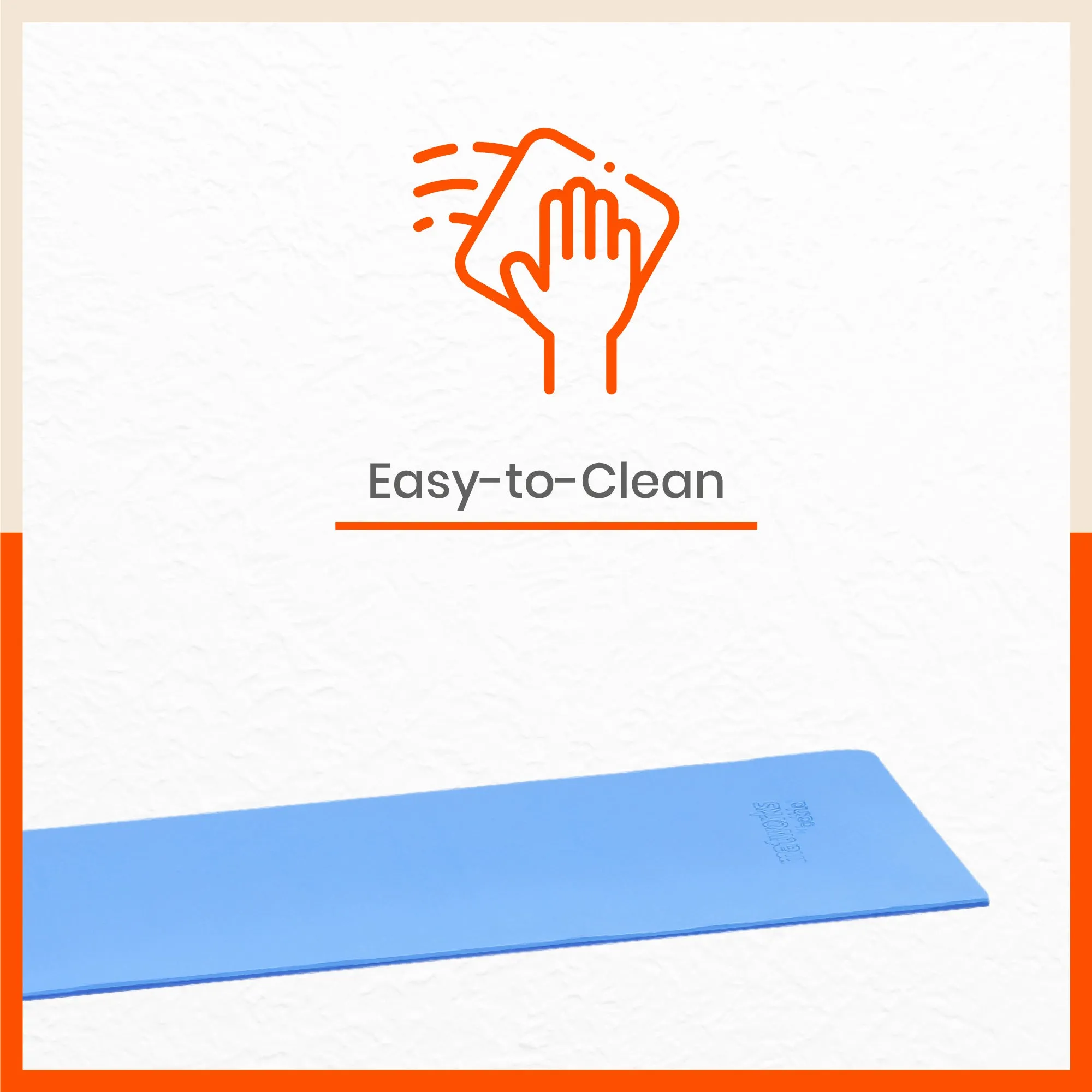 Moksh Premium Yoga Mat | Ink Blue & Sky Blue (Size: 24” x 72” Thickness: 6mm)