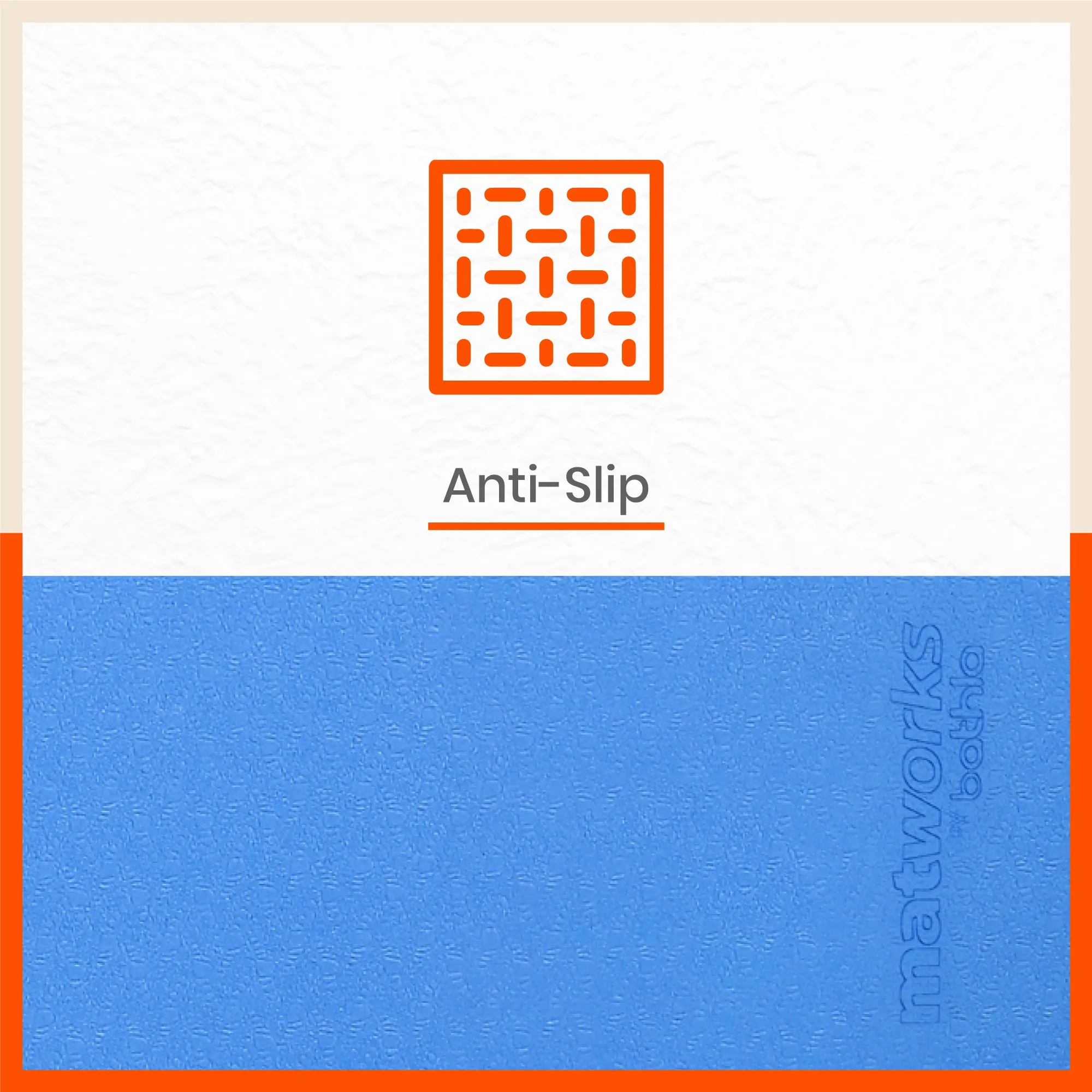 Moksh Premium Yoga Mat | Ink Blue & Sky Blue (Size: 24” x 72” Thickness: 6mm)