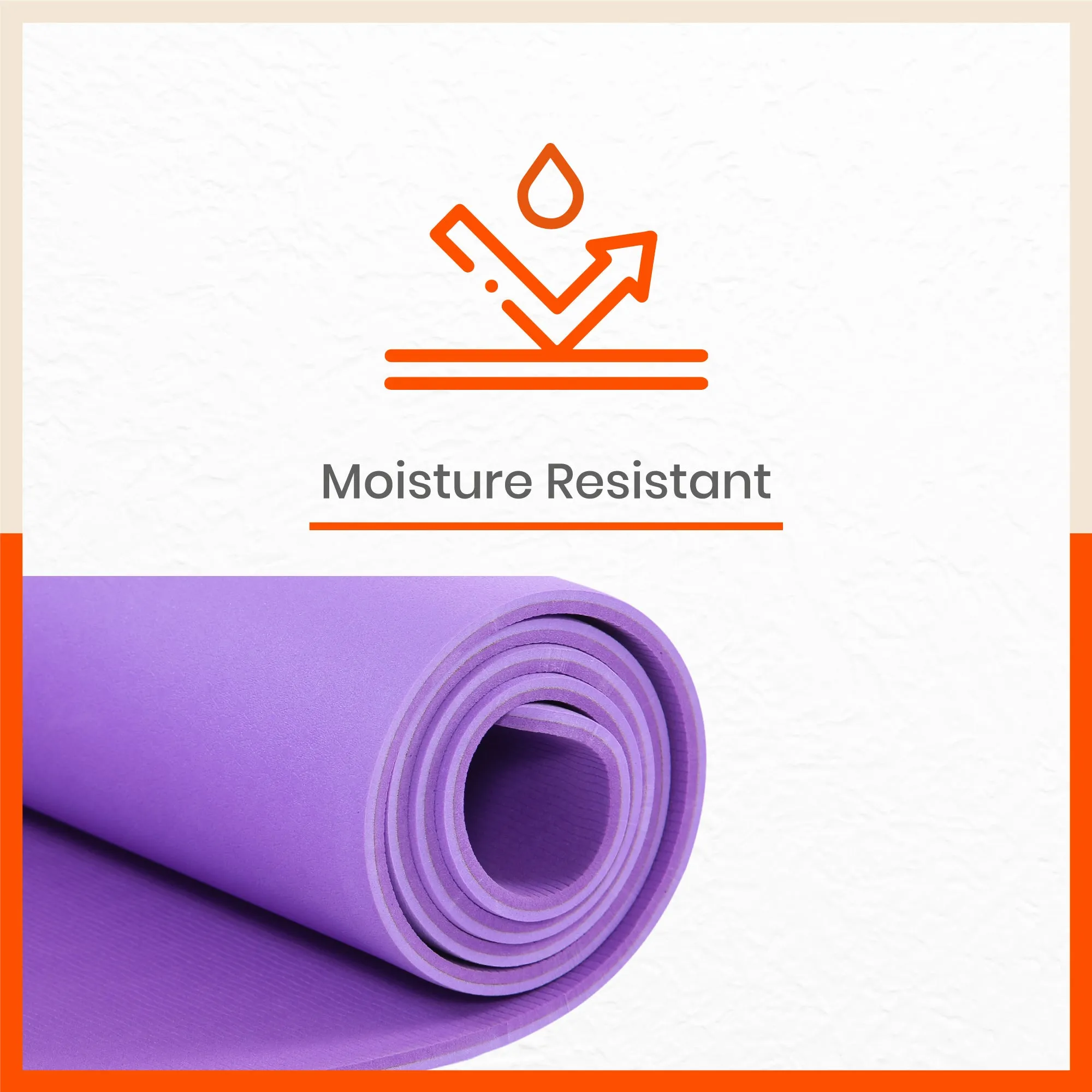 Moksh Premium Yoga Mat | Purple & Mauve (Size: 24” x 72” Thickness: 8mm)