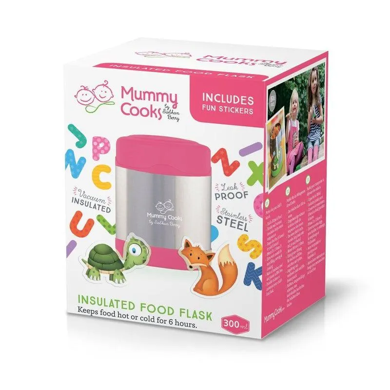 Mummy Cooks - Pink Food Flask - 300ml