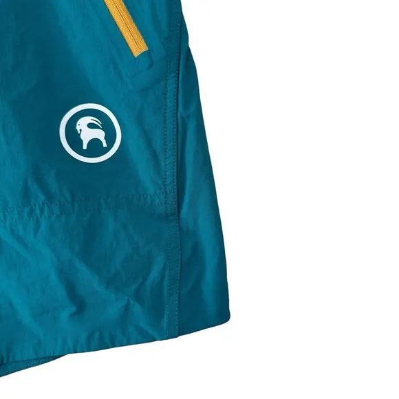 NEW Backcountry Medium Shorts Belted Teal Blue Athletic Hike Nylon Womens