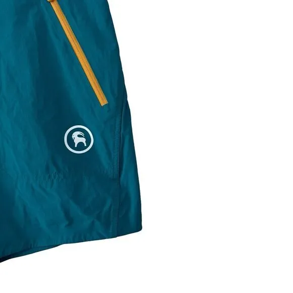 NEW Backcountry Medium Shorts Belted Teal Blue Athletic Hike Nylon Womens