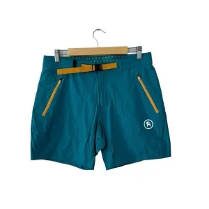 NEW Backcountry Medium Shorts Belted Teal Blue Athletic Hike Nylon Womens