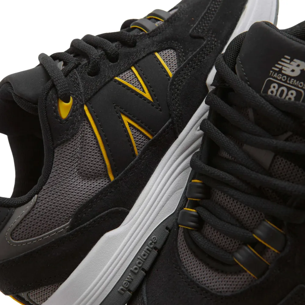 New Balance Numeric 808 Tiago Lemos Skate Shoes | Black & Yellow