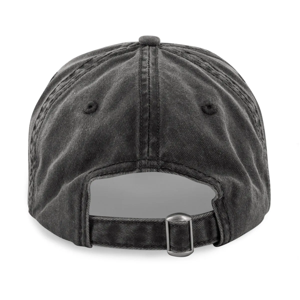 New Hampshire Striped Leather Patch Washed Dad Hat