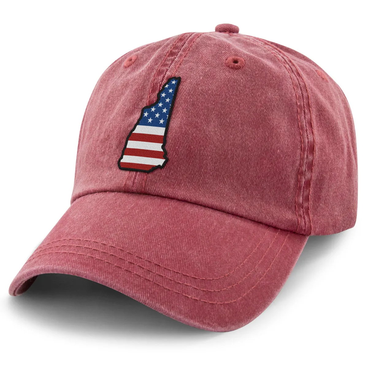 New Hampshire USA Patch Washed Dad Hat