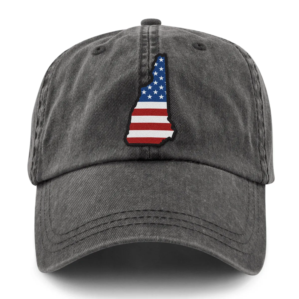 New Hampshire USA Patch Washed Dad Hat