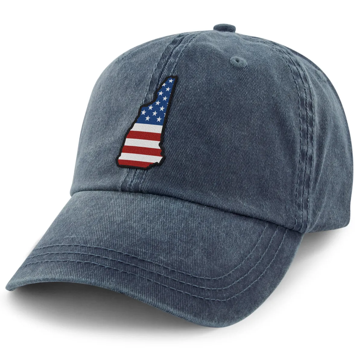 New Hampshire USA Patch Washed Dad Hat