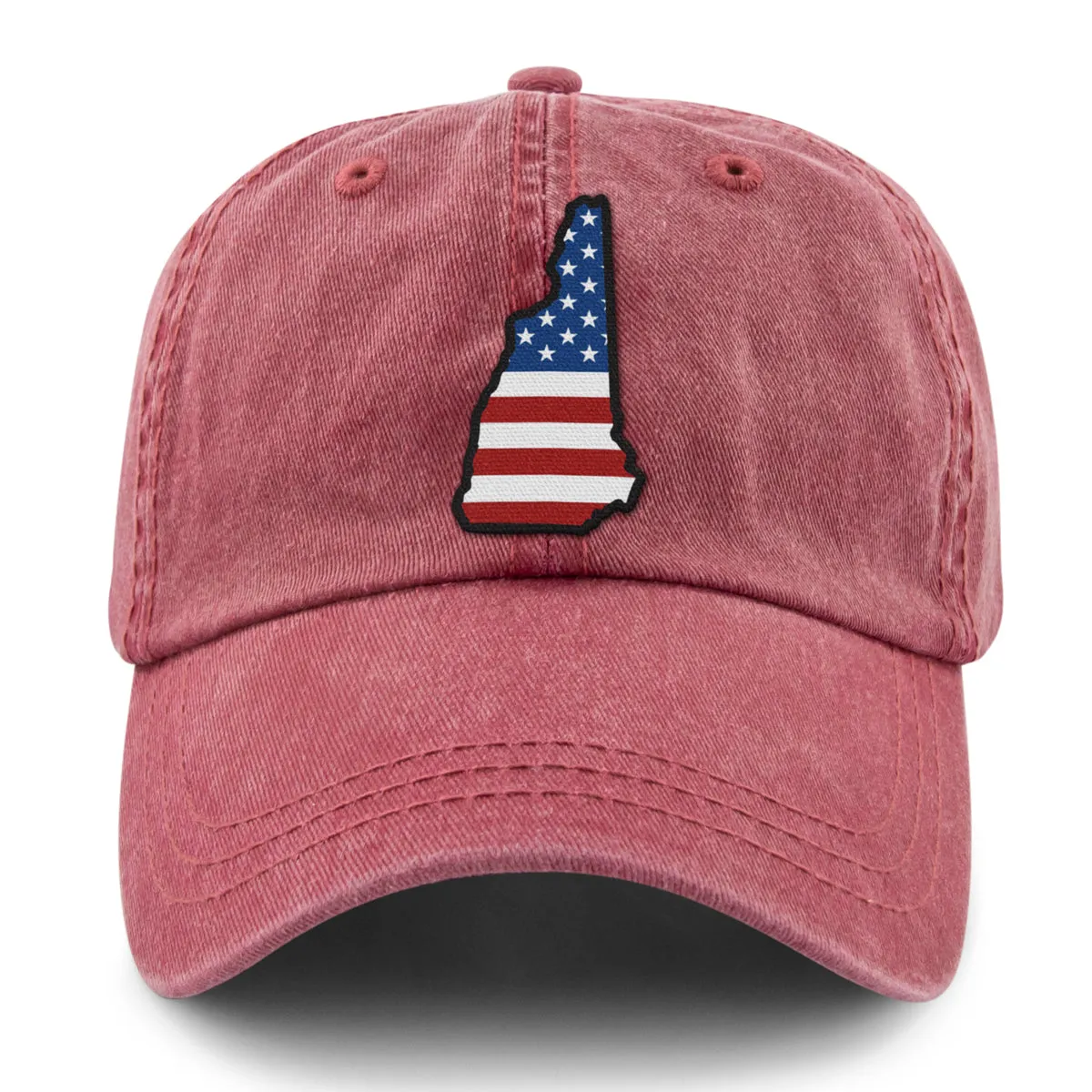 New Hampshire USA Patch Washed Dad Hat