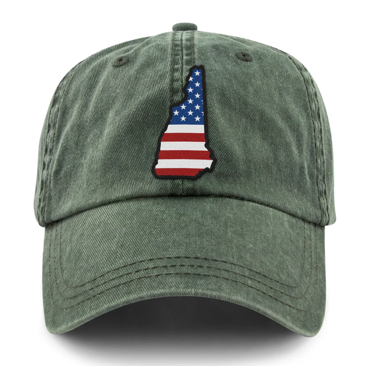 New Hampshire USA Patch Washed Dad Hat