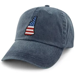New Hampshire USA Patch Washed Dad Hat