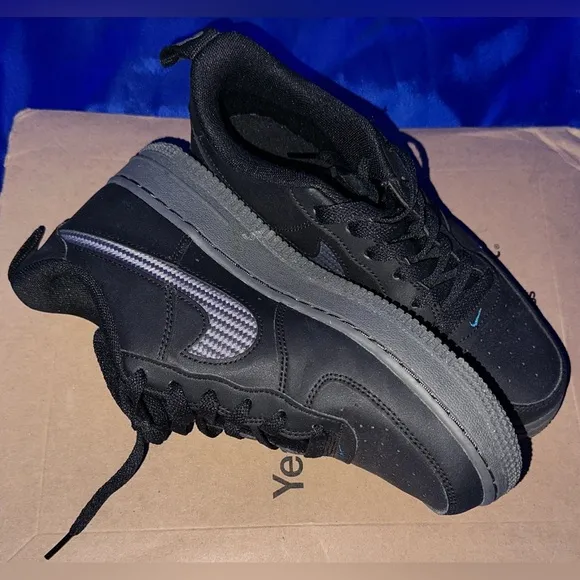 Nike Air Force 1 JSP GS Size 5.5Y “Black Iron Grey”