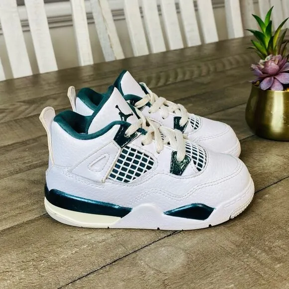 Nike Air Jordan 4 Retro Athletic Shoes ‘Oxidized Green’ Size 8C