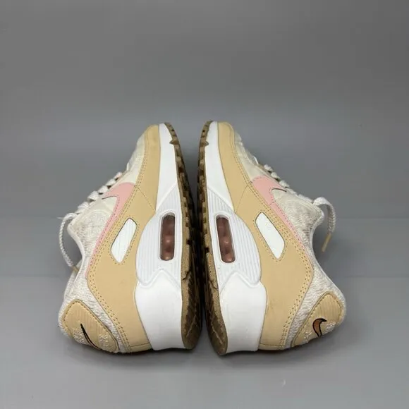 Nike Air Max 90 SE Women’s SZ 7 Sun Club Tan White Beige Sneakers DJ9997 101