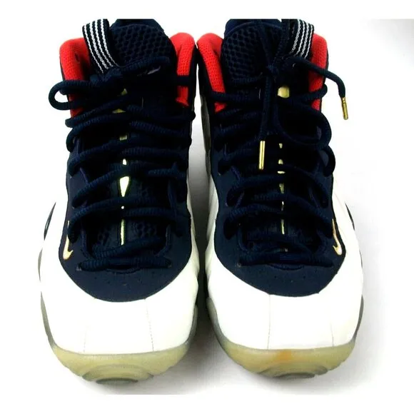 Nike Little Posite One GS Obsidian/Red/Gold Size 4Y Great Condition