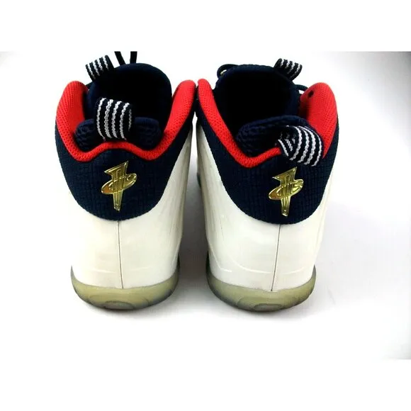 Nike Little Posite One GS Obsidian/Red/Gold Size 4Y Great Condition
