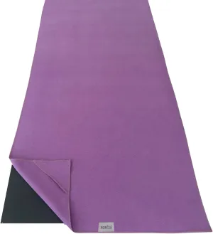 Non Slip Yoga Towel with Corner Pockets, Mat-Sized 24"x72", 100% Microfiber Sweat Absorbent, Perfect for Hot Yoga, Bikram, Pilates and More (Grey)