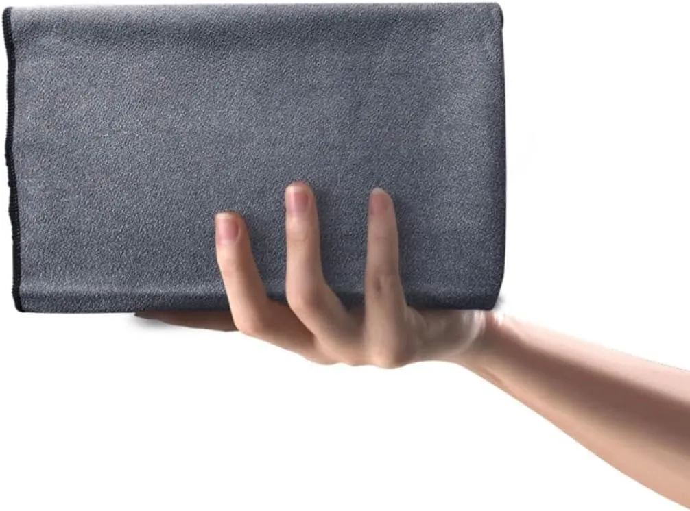 Non Slip Yoga Towel with Corner Pockets, Mat-Sized 24"x72", 100% Microfiber Sweat Absorbent, Perfect for Hot Yoga, Bikram, Pilates and More (Grey)