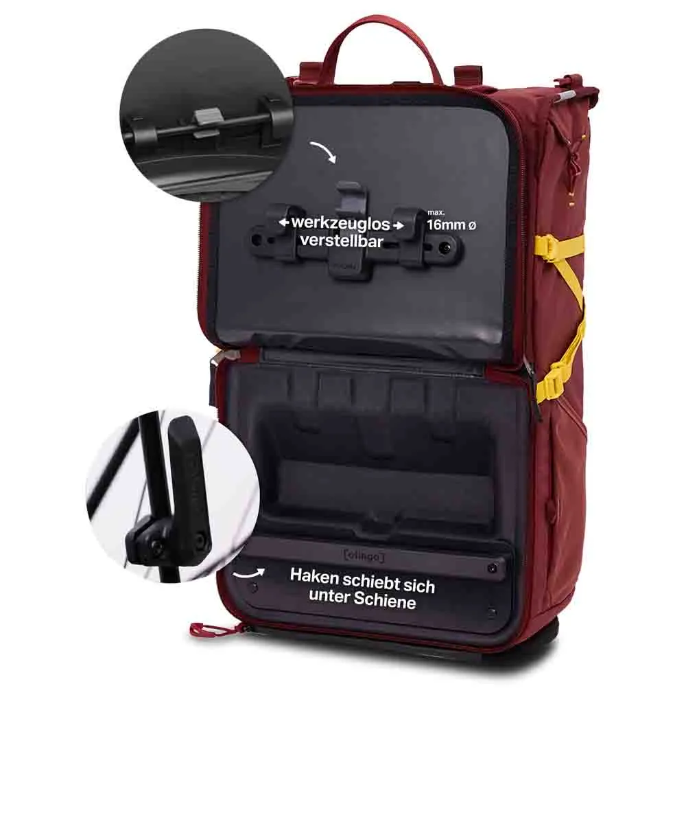 OTINGA Bundle: Bike and Hike Fahrrad-Rucksack   Lenkertasche