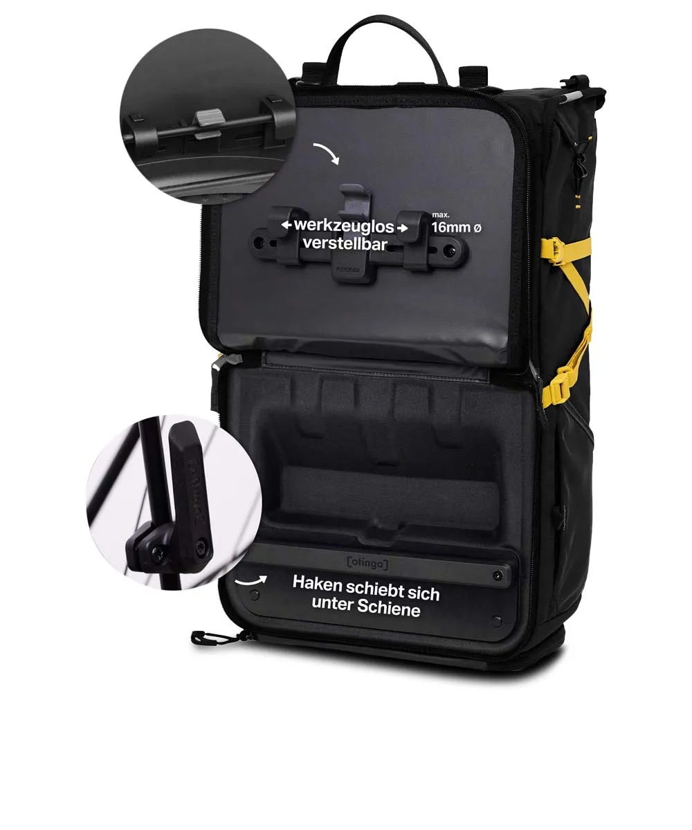 OTINGA Bundle: Bike and Hike Fahrrad-Rucksack   Lenkertasche