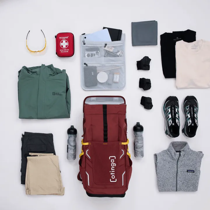 OTINGA Bundle: Bike and Hike Fahrrad-Rucksack   Lenkertasche