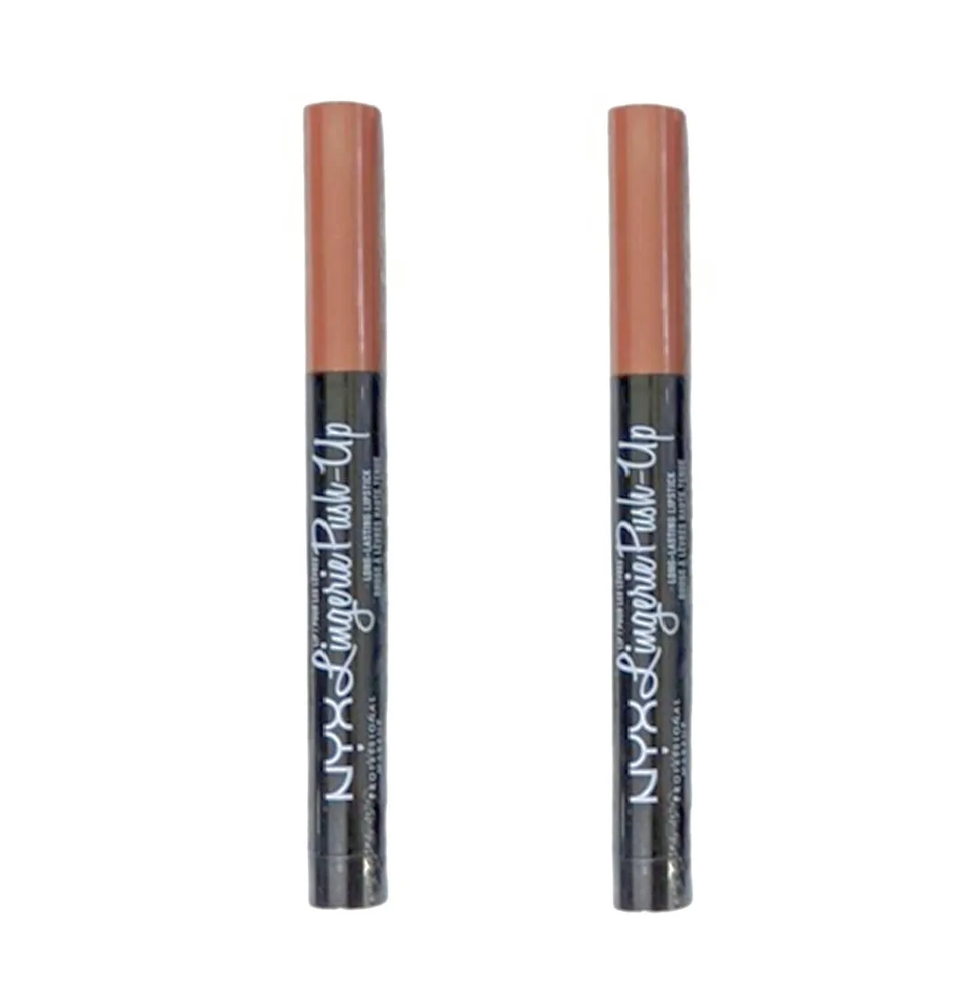 Pack of 2 NYX Lip Lingerie Push-Up Long Lasting Lipstick, Lace Detail LIPLIPLS03