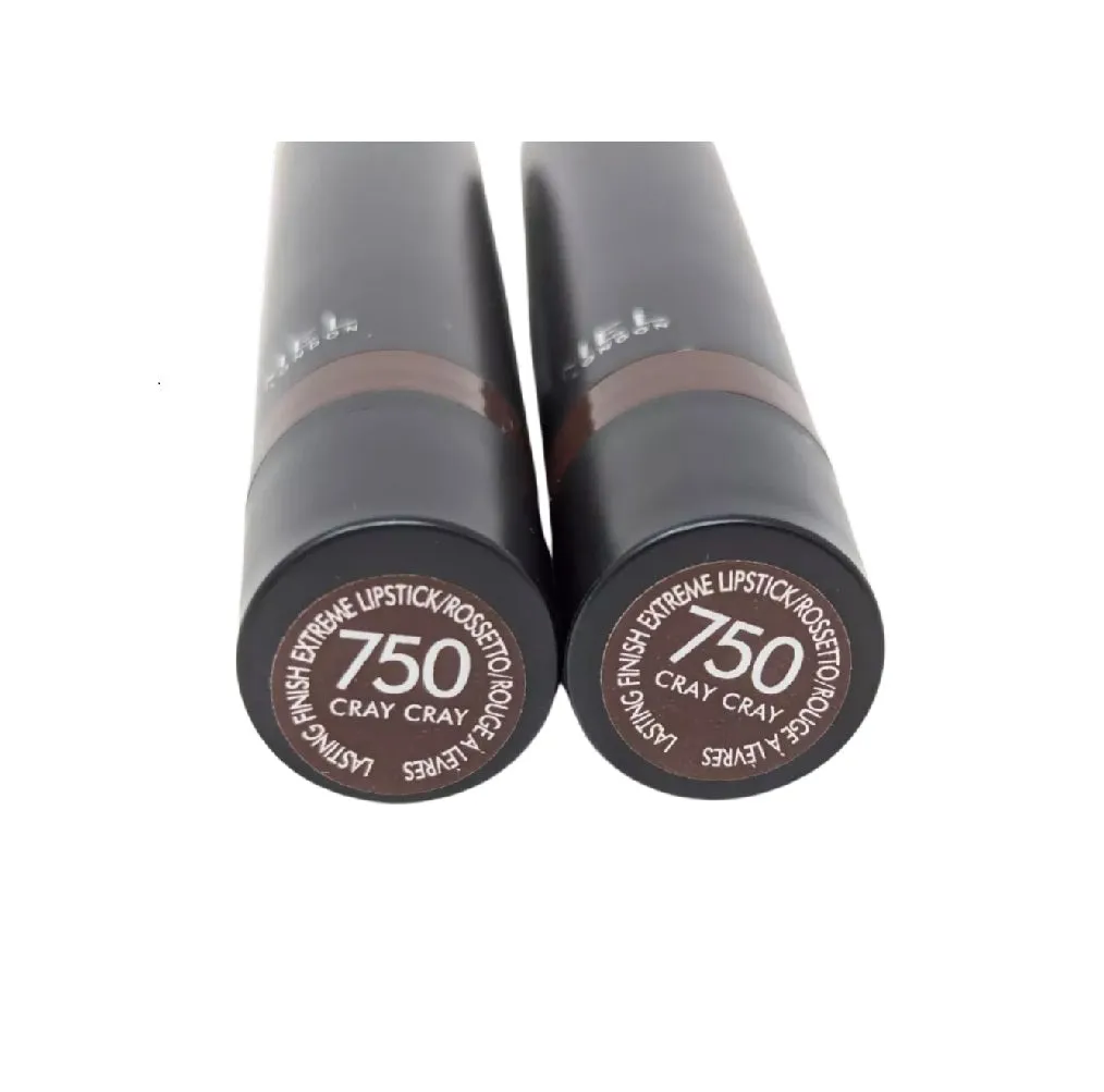 Pack of 2 Rimmel London Lasting Finish Extreme Lipstick, Cray Cray 750