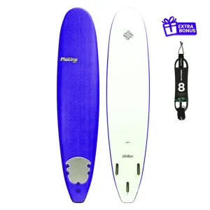 PLATINO 9'0 SOFTOP SURFBOARD NAVY WHITE