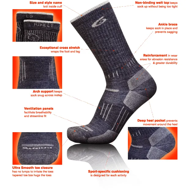Point6 Taos Ultra Light 3/4 Crew Socks