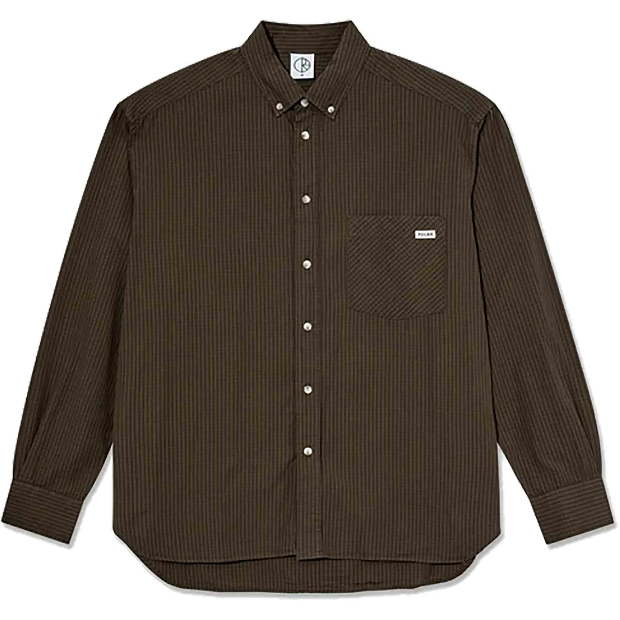 Polar Ben Long Sleeve Shirt Poplin Brown