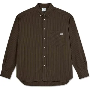 Polar Ben Long Sleeve Shirt Poplin Brown