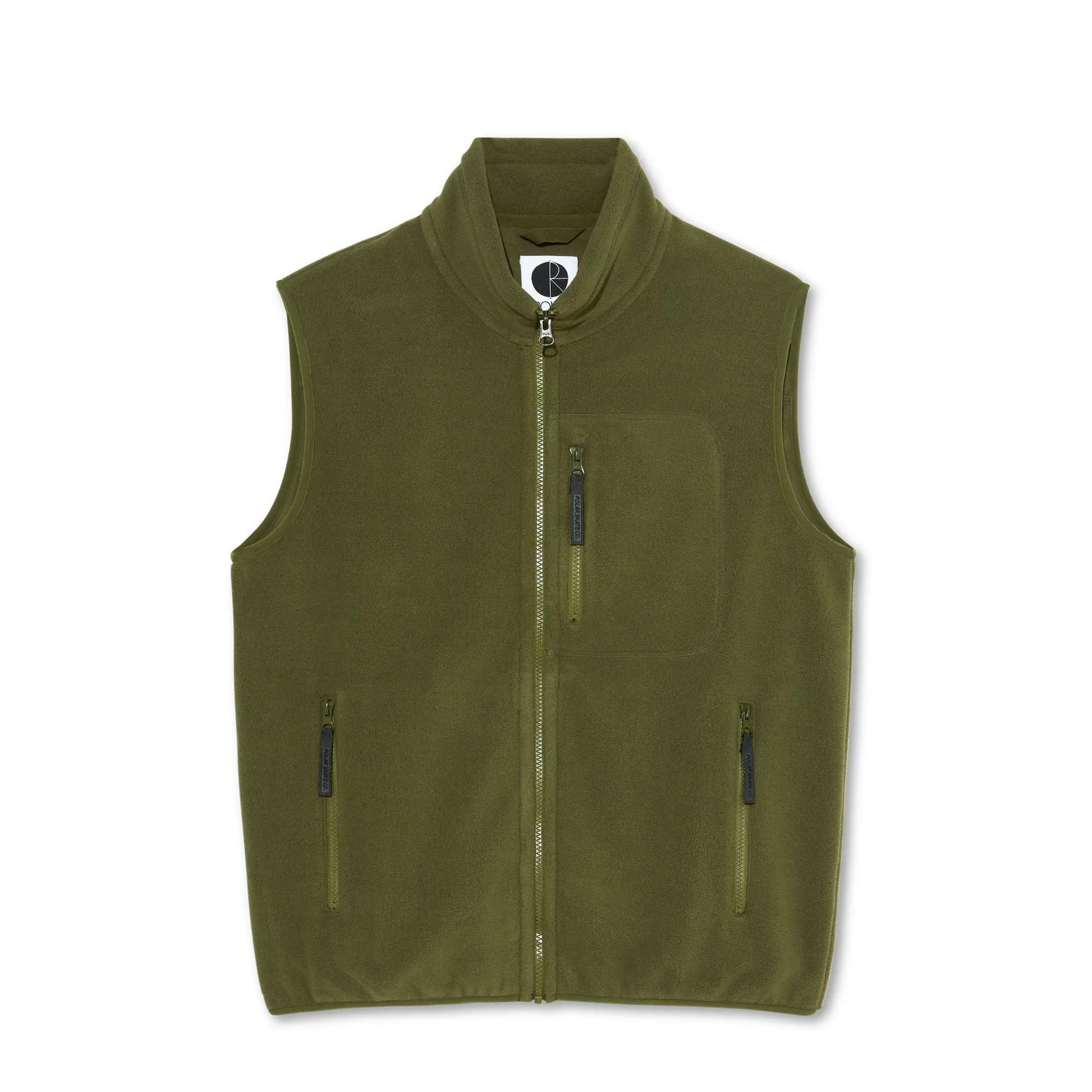 Polar Skate Co Basic Fleece Vest - Army Green