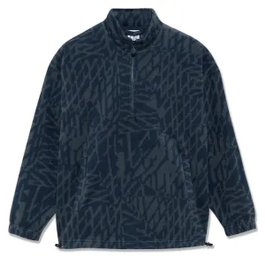 Polar Skate Co TK Fleece Pullover 1/4 Zip Jacket Blue/Grey