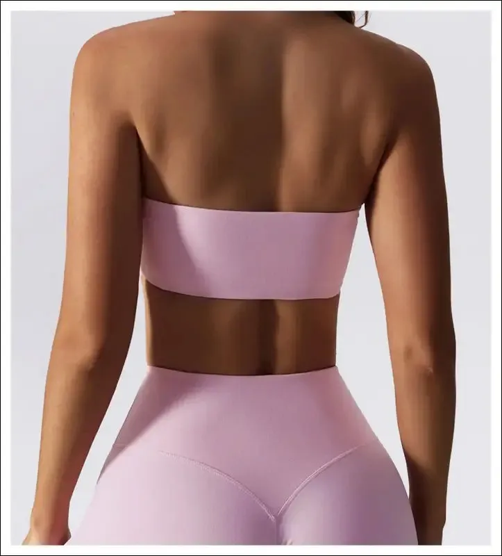 Quick-drying yoga clothes strapless fitness chest wrap for women
