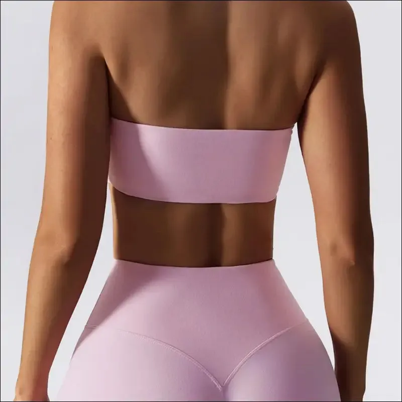Quick-drying yoga clothes strapless fitness chest wrap for women