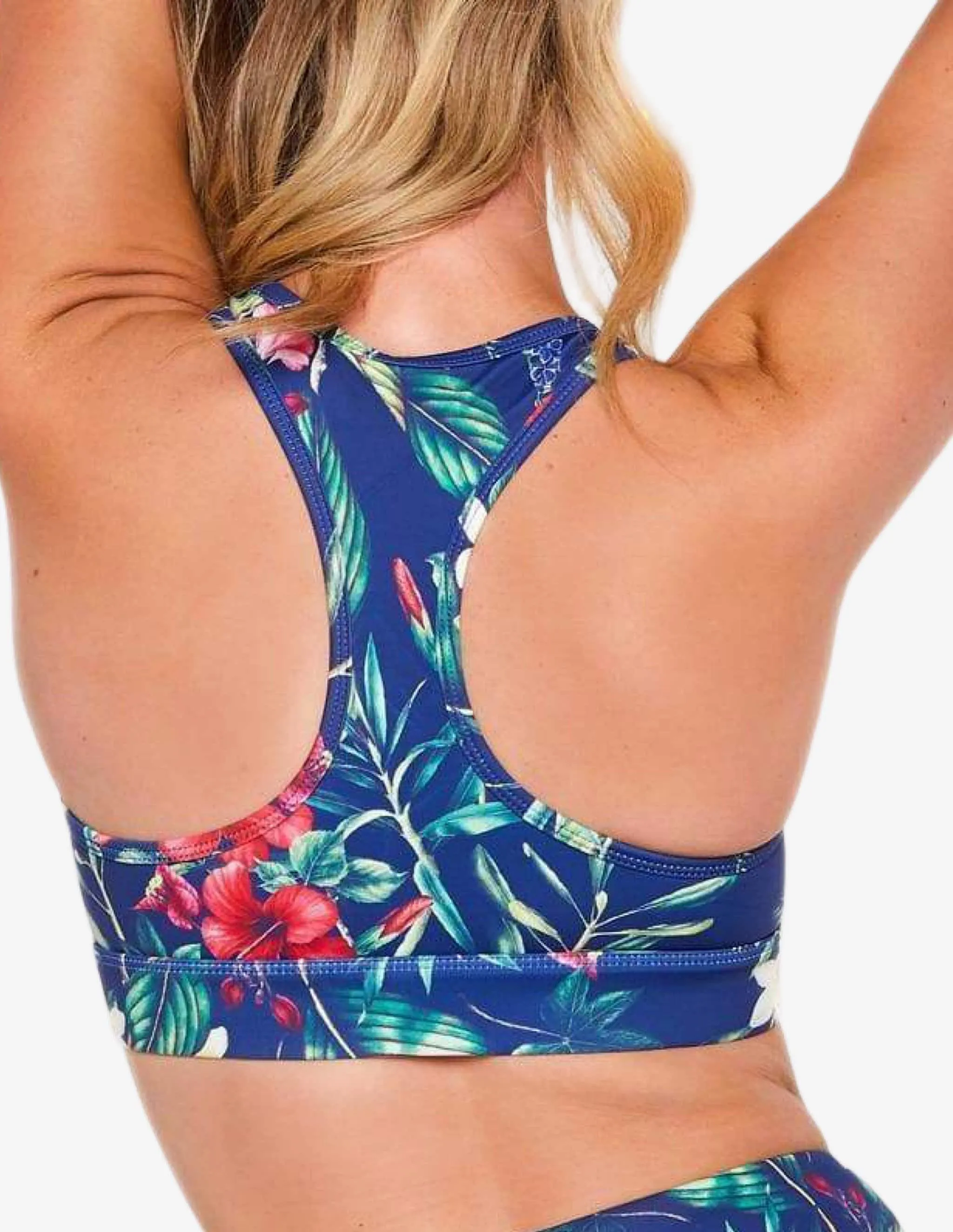 Racer Back Crop Top (Floral)