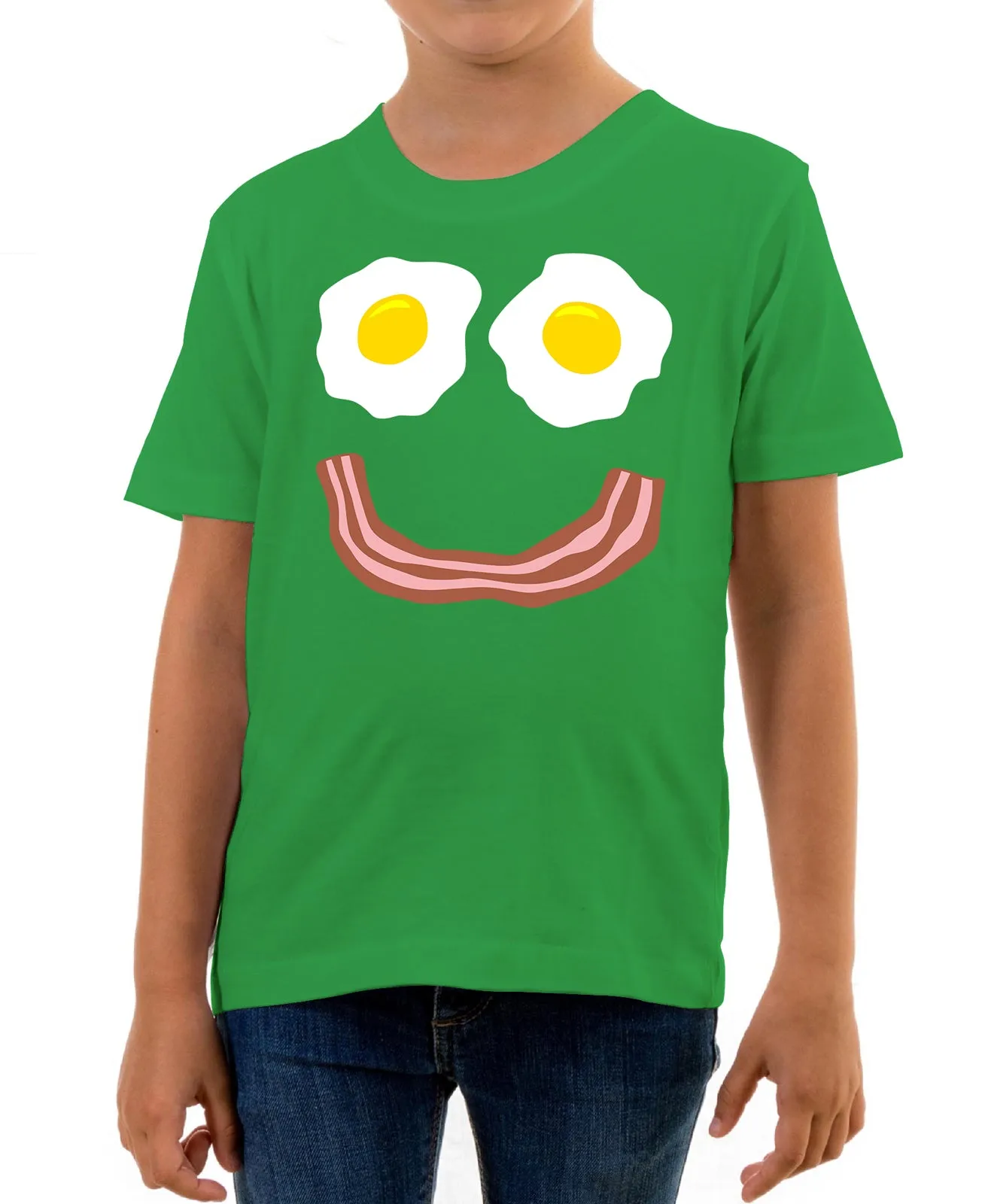 Reality Glitch Bacon and Eggs Smile Kids T-Shirt