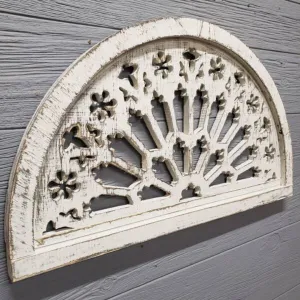Rose Wood Arch in White-Wash