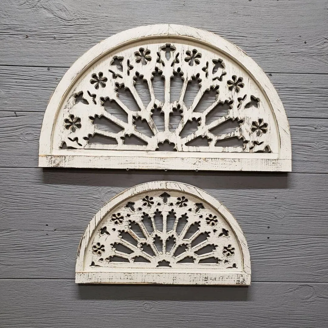 Rose Wood Arch in White-Wash