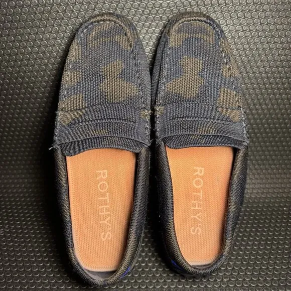 Rothy's The Driving Loafer Woodland Camo Casual Comfort Shoes Mens Size 8